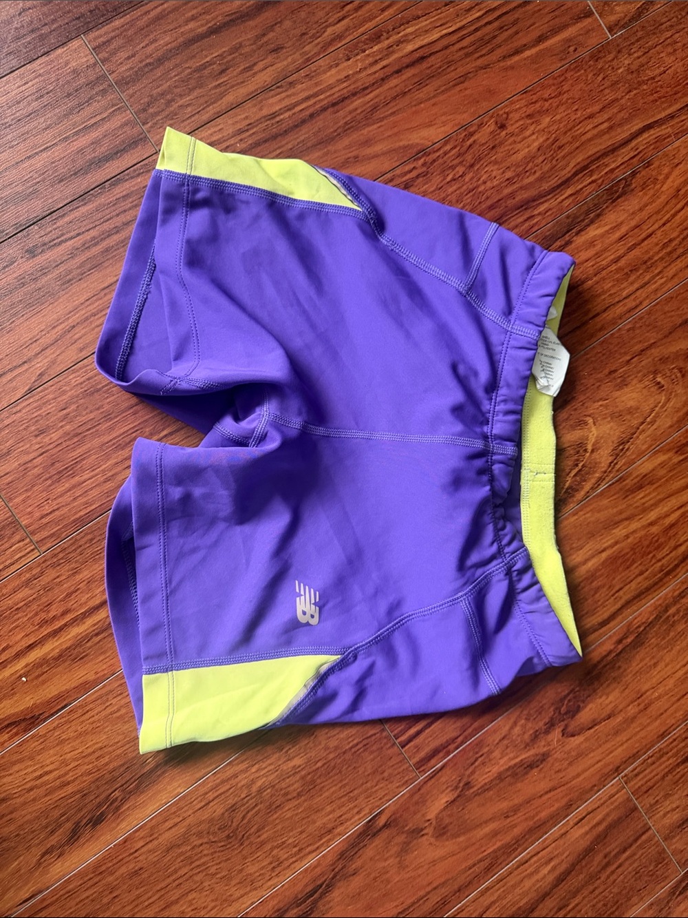 New Balance Purple & Lime Running Shorts